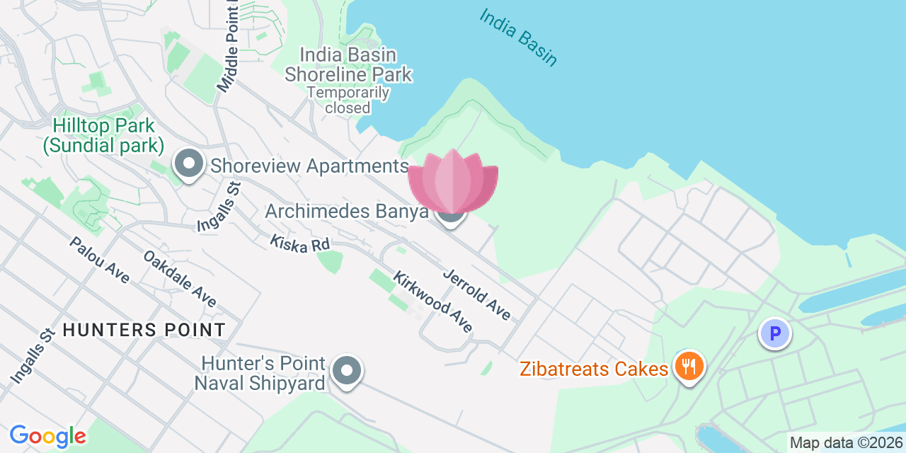 Map showing Archimedes Banya