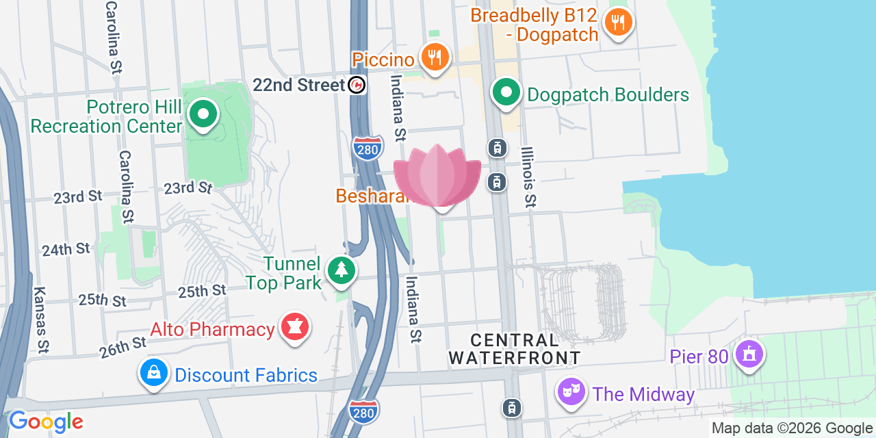 Map showing Mystic SF