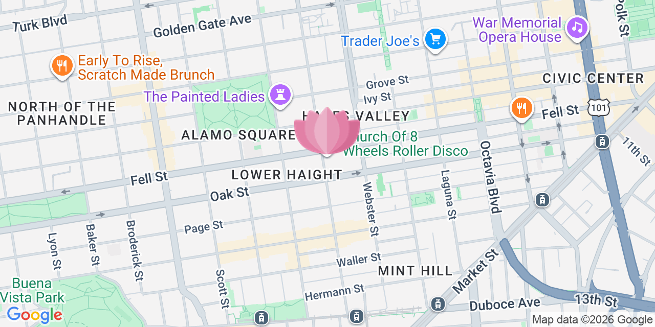 Map showing The Center SF
